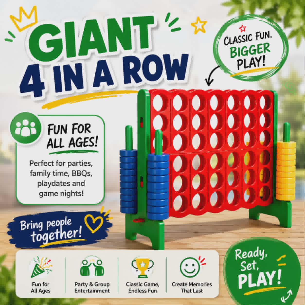 Giant 4 in a Row yard game
